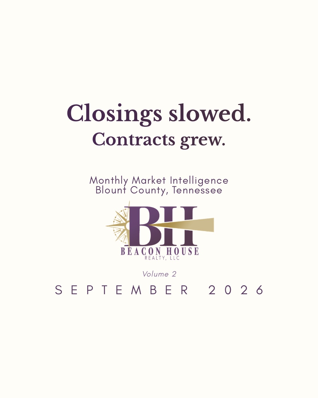 September edition: Closings slowed. Contracts grew.